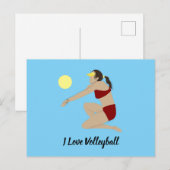 Beach Volleyball Briefkaart (Voorkant / Achterkant)