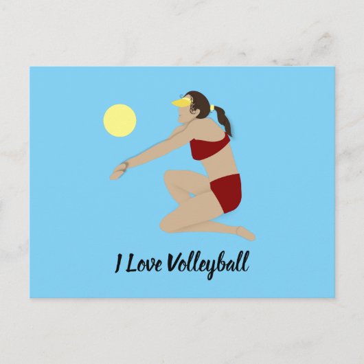 Beach Volleyball Briefkaart (Voorkant)