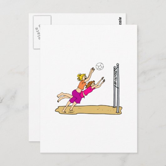 Beach Volleyball Briefkaart (Voorkant / Achterkant)