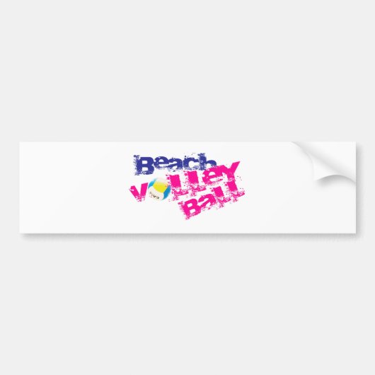 Beach Volleyball Bumpersticker (Voorkant)