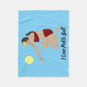 Beach Volleyball Fleece Deken (Voorkant)