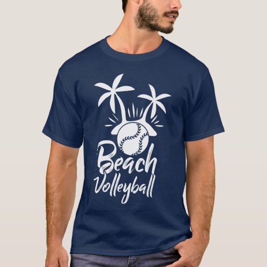 Beach Volleyball Game Serve Sports Spike Volleybal T-shirt (Voorkant)
