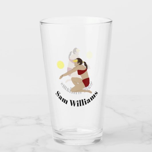 Beach Volleyball Glas (Achterkant)