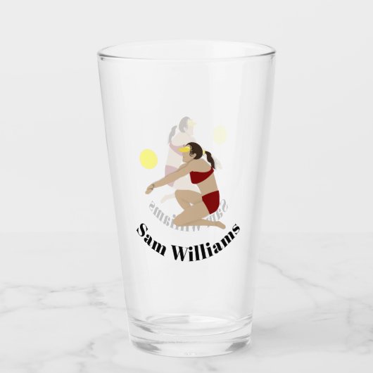 Beach Volleyball Glas (Voorkant)