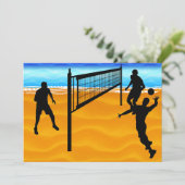 Beach Volleyball Kaart (Staand voorkant)