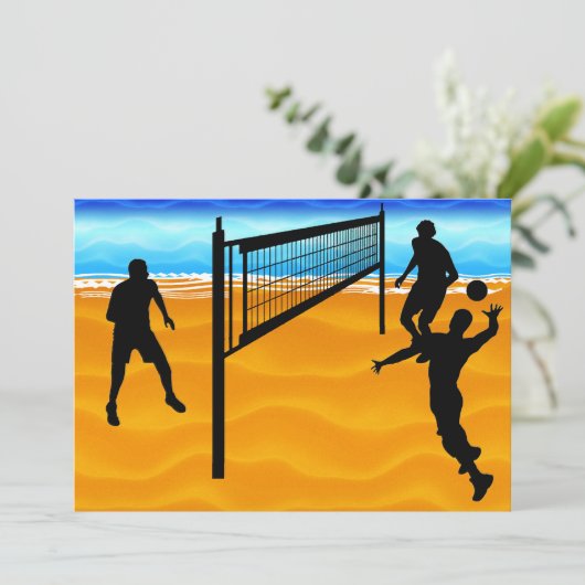 Beach Volleyball Kaart (Staand voorkant)
