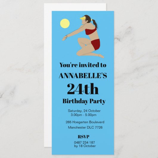 Beach Volleyball Kaart (Voorkant / Achterkant)