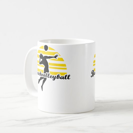 Beach Volleyball Koffiemok (Voorkant links)