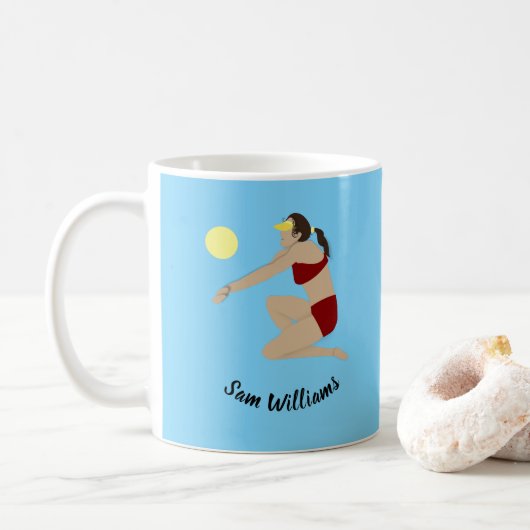 Beach Volleyball Koffiemok (Met donut)