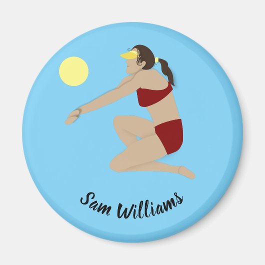 Beach Volleyball Magneet (Voorkant)