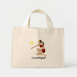 Beach Volleyball Mini Tote Bag
