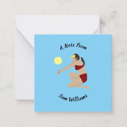 Beach Volleyball Notitiekaartje (Voorkant)