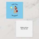 Beach Volleyball Notitiekaartje (Voorkant / Achterkant)