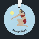 Beach Volleyball Ornament<br><div class="desc">Volleybalontwerp voor elke volleybal met aanpasbare tekst.</div>