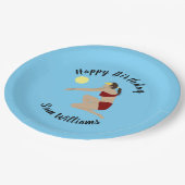 Beach Volleyball Papieren Bordje (Gekanteld)