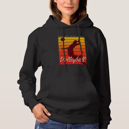 Beach Volleyball Player Coach Bump Set Spike Repea Hoodie (Voorkant)