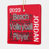 Beach Volleyball Player Extraordinaire CUSTOM Keramisch Ornament (Links)