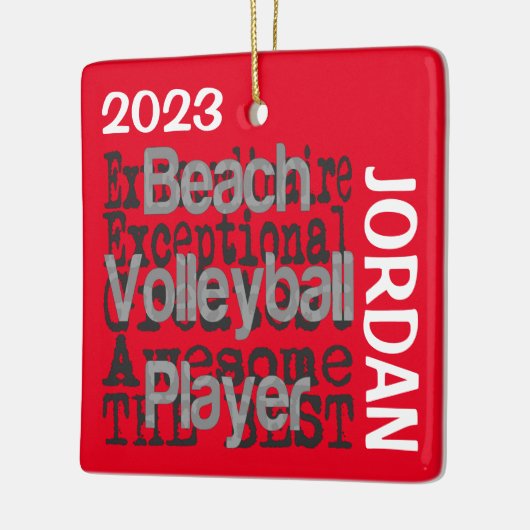 Beach Volleyball Player Extraordinaire CUSTOM Keramisch Ornament (Links)