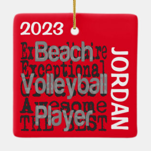 Beach Volleyball Player Extraordinaire CUSTOM Keramisch Ornament