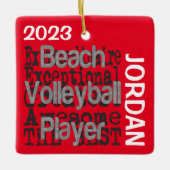 Beach Volleyball Player Extraordinaire CUSTOM Keramisch Ornament (Voorkant)