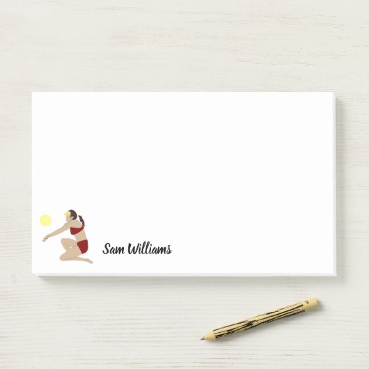 Beach Volleyball Post-it® Notes (Op bureau)