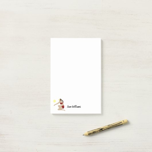 Beach Volleyball Post-it® Notes (Op bureau)