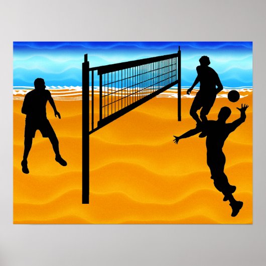 Beach Volleyball Poster (Voorkant)