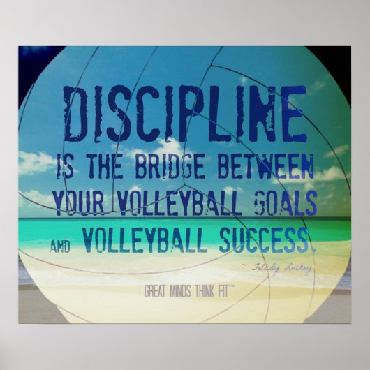 Beach Volleyball Poster 002 voor Motivatie (Voorkant)