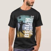 beach Volleyball Retro Volleyball Player T-shirt (Voorkant)