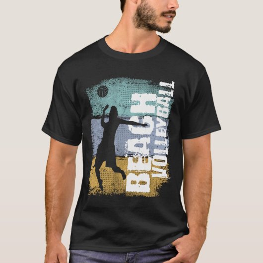 beach Volleyball Retro Volleyball Player T-shirt (Voorkant)