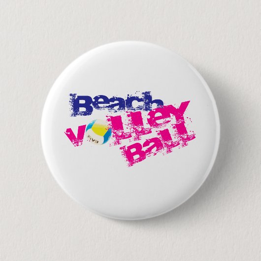 Beach Volleyball Ronde Button 5,7 Cm (Voorkant)