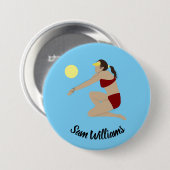 Beach Volleyball Ronde Button 7,6 Cm (Voorkant /achterkant)