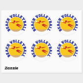 Beach Volleyball Ronde Sticker (Vel)
