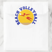Beach Volleyball Ronde Sticker (Tas)