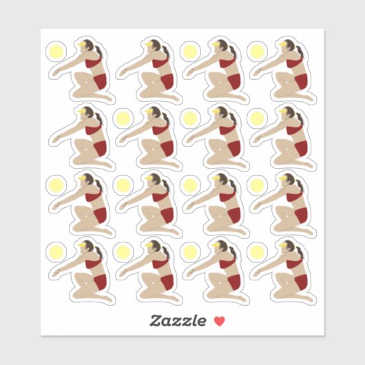 Beach Volleyball Sticker (Vel)