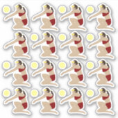Beach Volleyball Sticker (Voorkant)