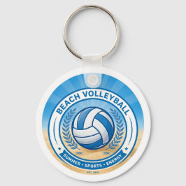 Beach Volleyball Summer Keychain
