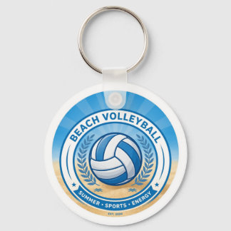 Beach Volleyball Summer Keychain