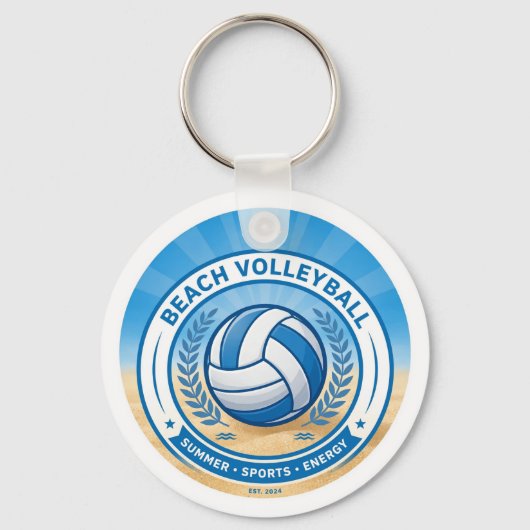 Beach Volleyball Summer Keychain (Voorkant)