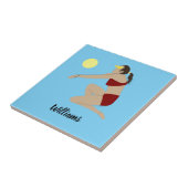 Beach Volleyball Tegeltje (Zijkant)