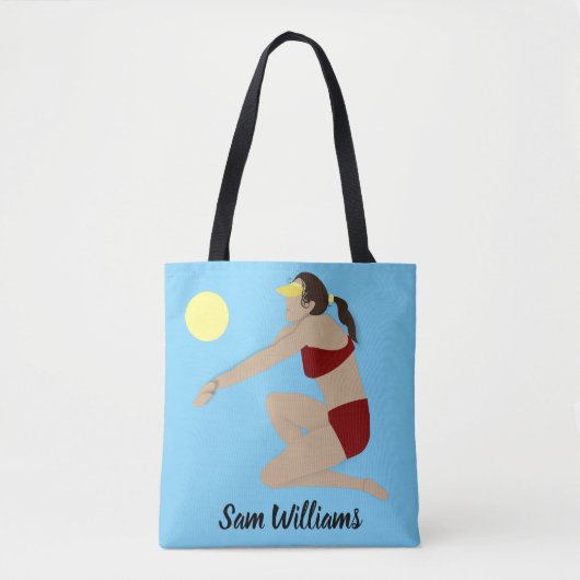 Beach Volleyball Tote Bag (Voorkant)