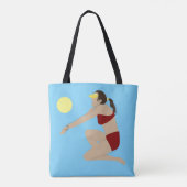 Beach Volleyball Tote Bag (Achterkant)