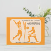 Beach Volleyball Uitnodiging (Staand voorkant)