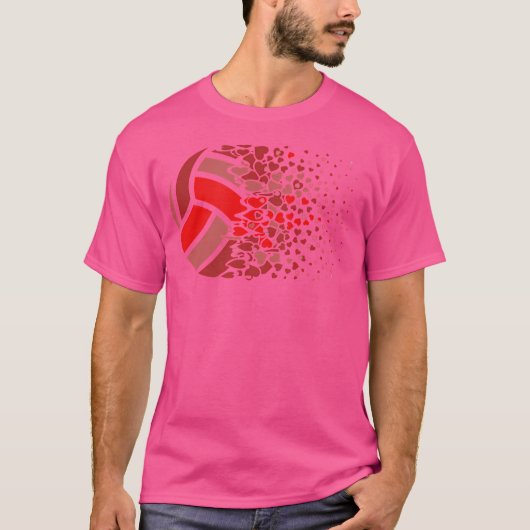 Beach Volleyball Volleyball Heart T-shirt (Voorkant)