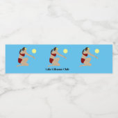 Beach Volleyball Waterfles Etiket (Enkel label)