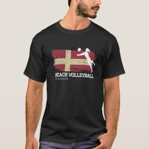 Beach Volleyball Womens Denmark Flag Volleyball Gi T-shirt