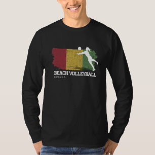 Beach Volleyball Womens Guinea vlag Volleyball Gir T-shirt