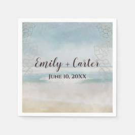 Beach voor de bruiloft met net servet