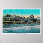 Beach voor het Bath House, Long Beach Poster (Voorkant)