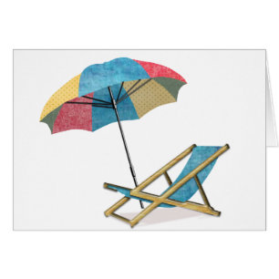 Beach voorzitter en paraplu